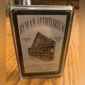 Vintage Ryman Auditorium playing cards